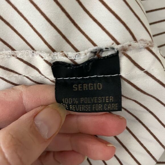 Vintage Sergio Vadducci Striped Button Down Shirt XL - Picture 7 of 8